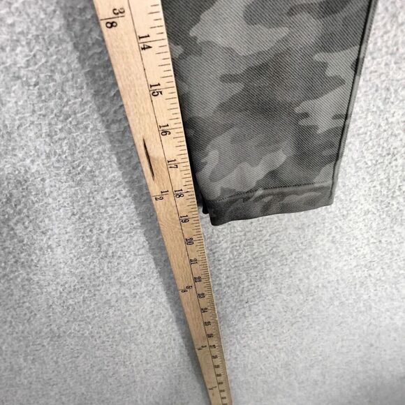 Spanx Ankle Leggings Womens Size M Gray Camo High Waisted Wide Band Mid Rise - Picture 4 of 11